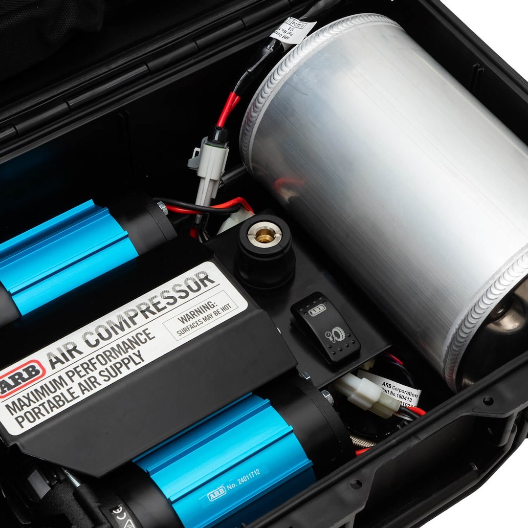 ARB 4×4 Accessories Air Compressor, Twin High Performance, Portable, 150 PSI Max Pressure, 6.16 Cfm @ 0 PSI and 4.68 Cfm @ 29 PSI – CKMTP12
