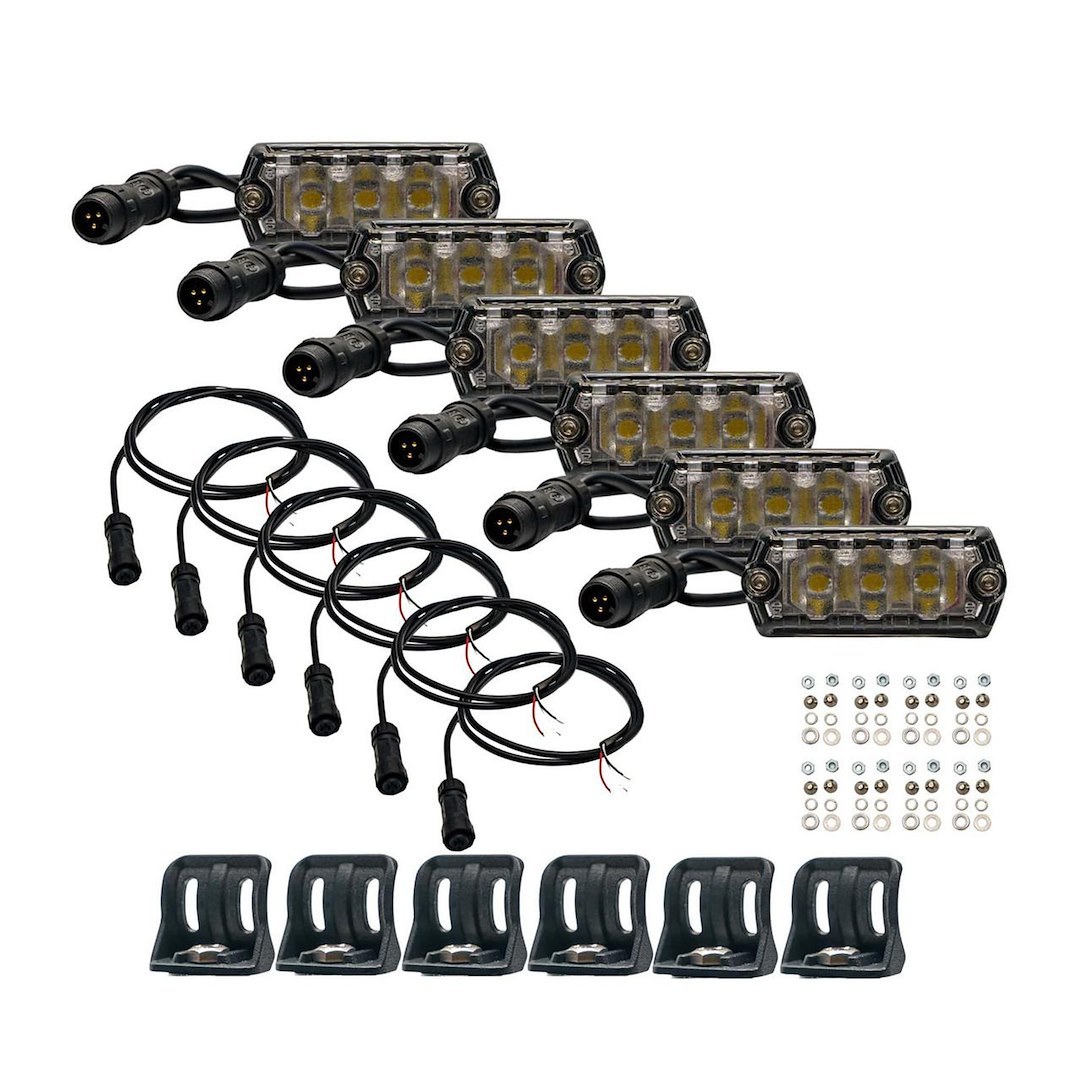 ARB 4×4 Accessories Underbody Light Kit, Nano, LED, White Light, With 6 Lights/ Mounting Brackets/ Installation Hardware – NAN116