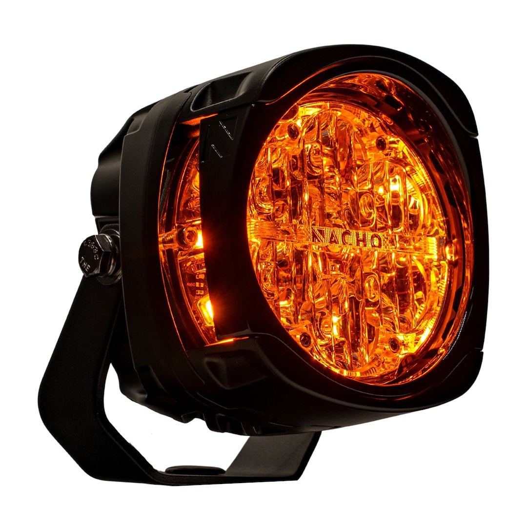 ARB 4×4 Accessories Warning Light, Nacho, LED Bulb, 6 LED, 4 Inch Housing, 60 Watts, Flood Beam/ Amber Strobe/ Blue Strobe, 14400 Raw Lumens – PM455AB