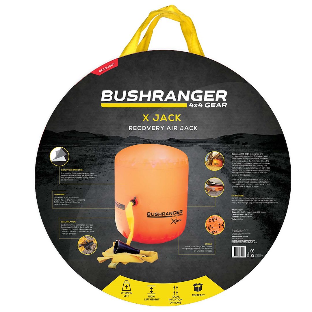 ARB 4×4 Accessories Jack, X-Jack, Balloon Jack, Exhaust Operated, 4400 Pound Capacity, Up to 31 Inch of Lift, Orange – RJX01