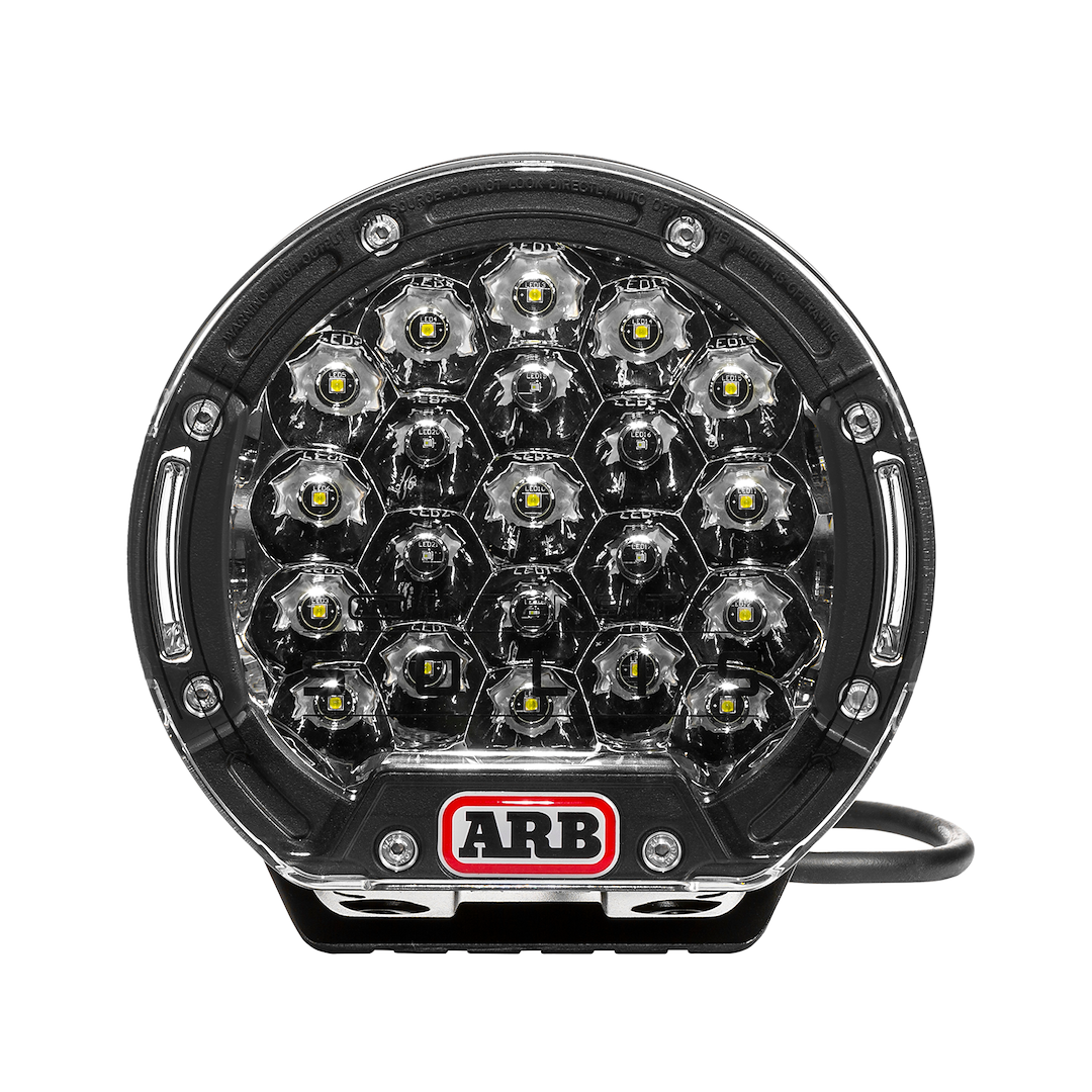 ARB 4×4 Accessories Driving/ Fog Light, LED Bulb, 21 LED Bulbs, 7-1/4 Inch Round, 165 Watt, Flood Beam, Clear Lens, Red/ Black Housing – SJB21F