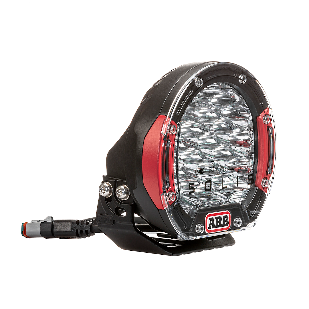 ARB 4×4 Accessories Driving/ Fog Light, LED Bulb, 21 LED Bulbs, 7-1/4 Inch Round, 165 Watt, Flood Beam, Clear Lens, Red/ Black Housing – SJB21F