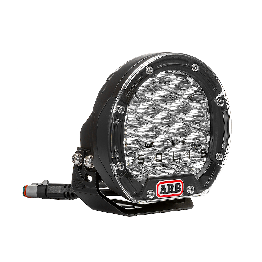 ARB 4×4 Accessories Driving/ Fog Light, LED Bulb, 21 LED Bulbs, 7-1/4 Inch Round, 165 Watt, Flood Beam, Clear Lens, Red/ Black Housing – SJB21F