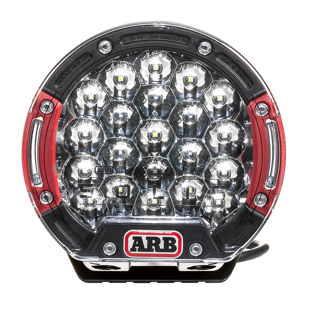 ARB 4×4 Accessories Driving/ Fog Light, LED Bulb, 21 LED Bulbs, 7-1/4 Inch Round, 165 Watt, Spot Beam, Clear Lens, Red/ Black Housing – SJB21S