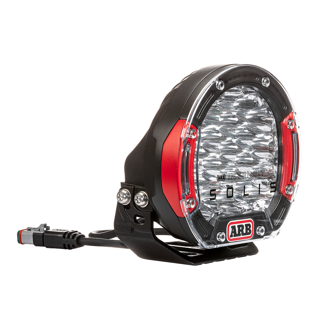 ARB 4×4 Accessories Driving/ Fog Light, LED Bulb, 21 LED Bulbs, 7-1/4 Inch Round, 165 Watt, Spot Beam, Clear Lens, Red/ Black Housing – SJB21S