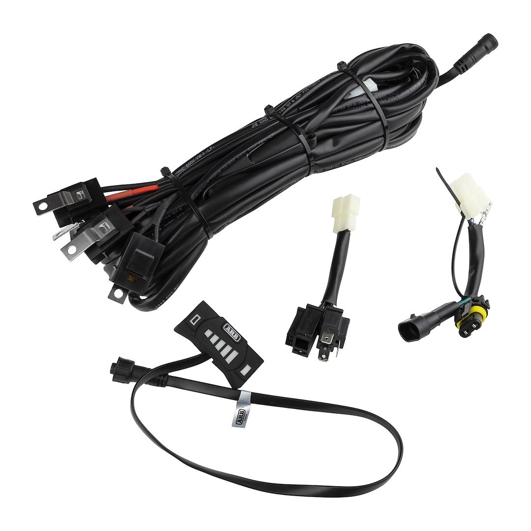 ARB 4×4 Accessories Driving/ Fog Light Switch, For Use with Arb Intensity Fog Lights, Illuminated Dimmer, Black/ White, 8 Foot Length Wire – SJBHARN