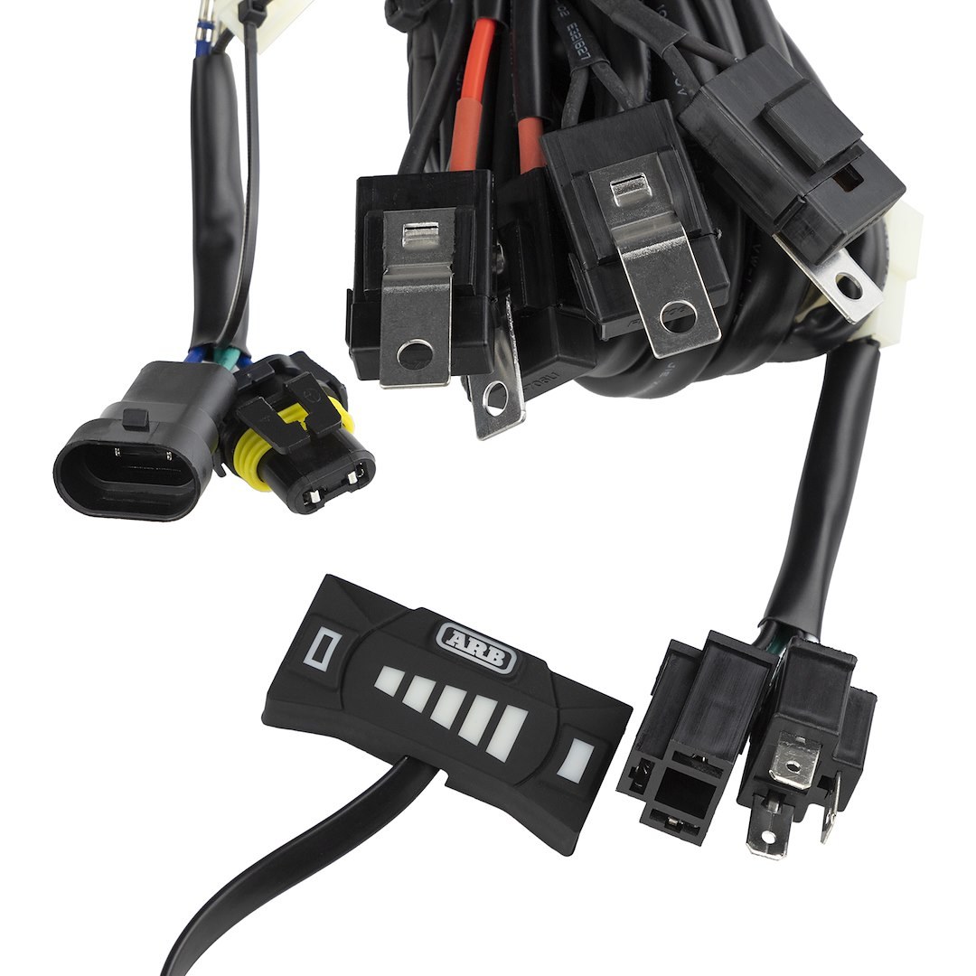 ARB 4×4 Accessories Driving/ Fog Light Switch, For Use with Arb Intensity Fog Lights, Illuminated Dimmer, Black/ White, 8 Foot Length Wire – SJBHARN
