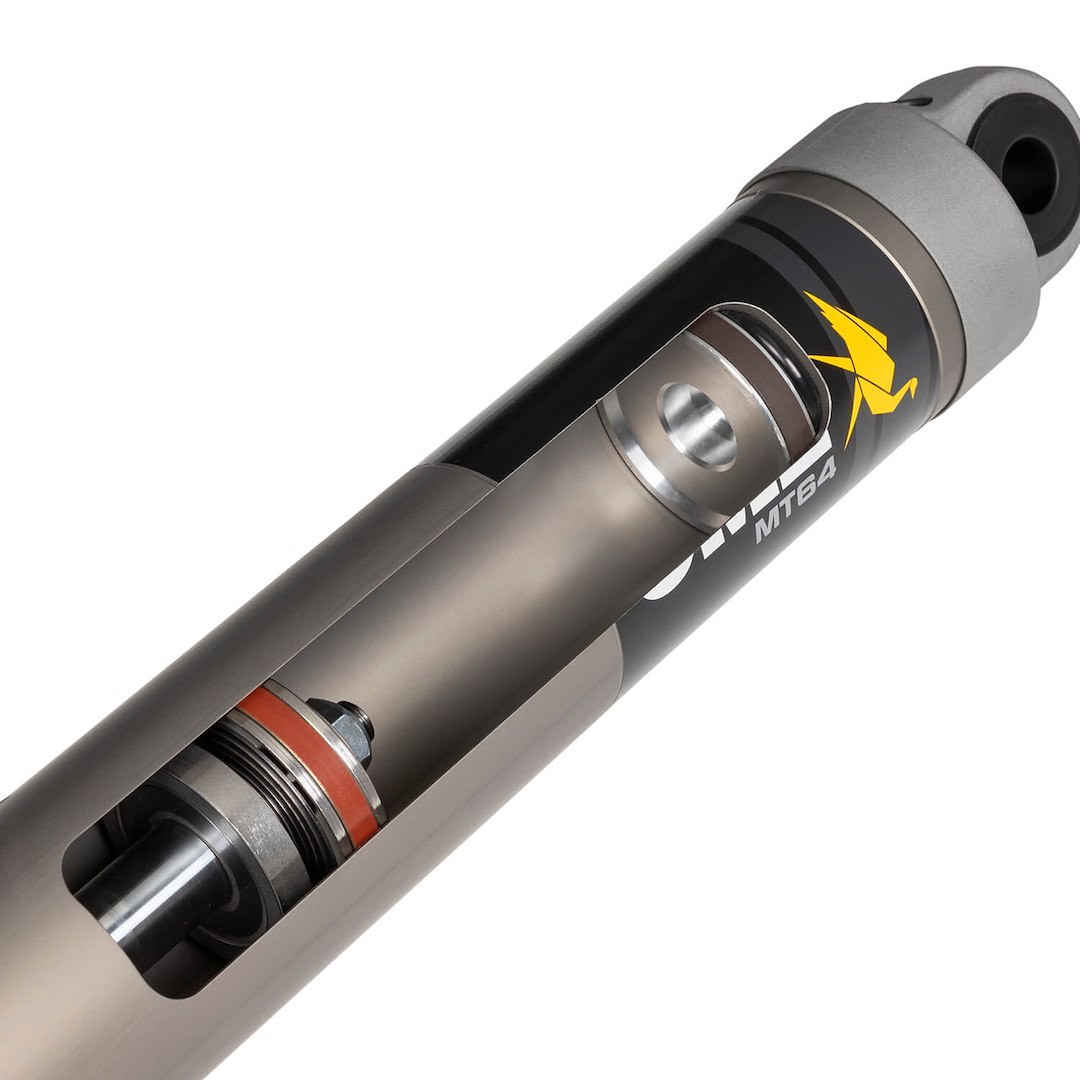 ARB 4×4 Accessories Shock Absorber, MT64, Hydraulic, Without External Reservoir, Non Adjustable Valving, With Rock Guard, Gray and Black – MT64601014R