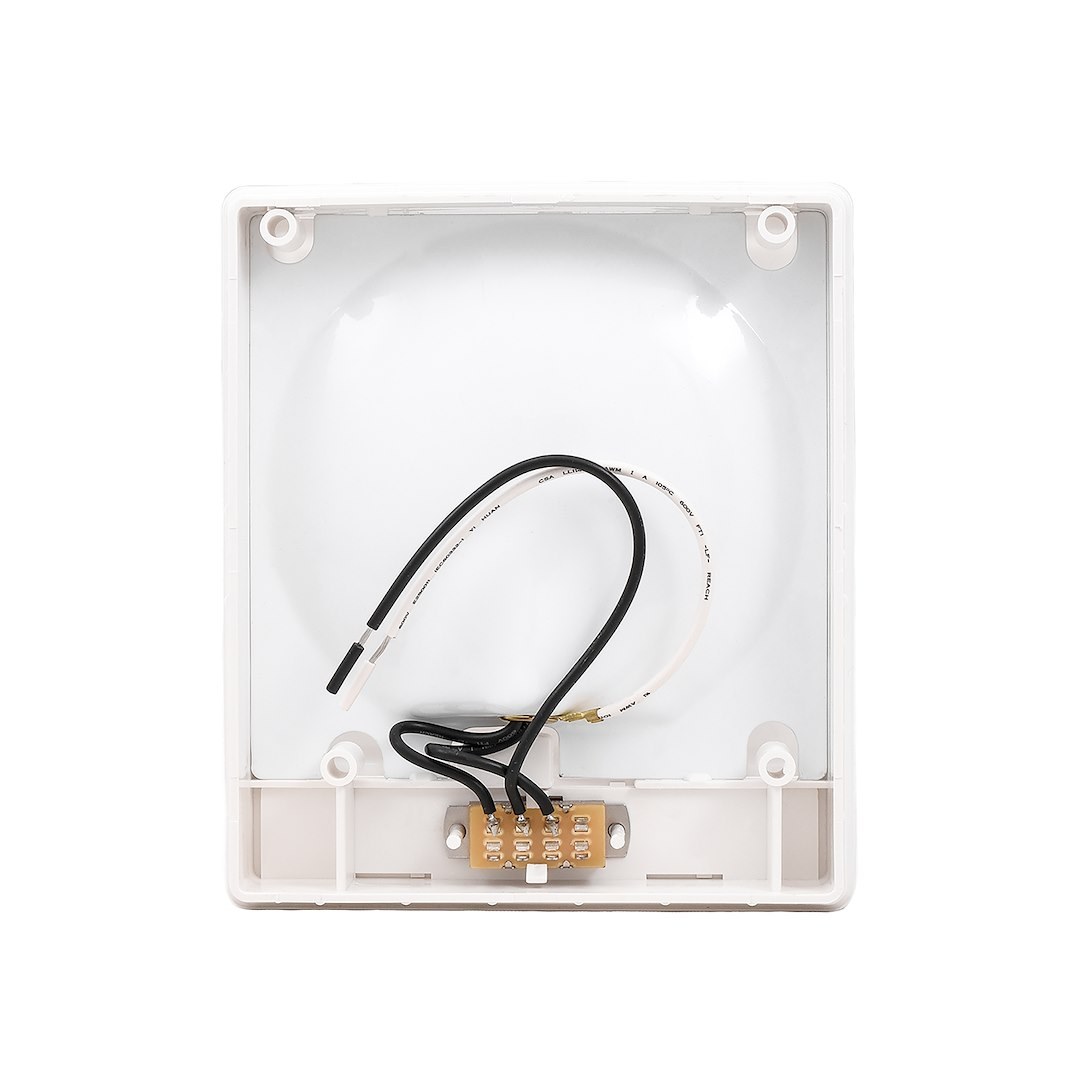 Arcon Interior Light, Single Ceiling Light, 6-1/4 Inch Length X 5-1/2 Inch Width X 1-5/8 Inch Height, White Lens, 12 Volt – 14655
