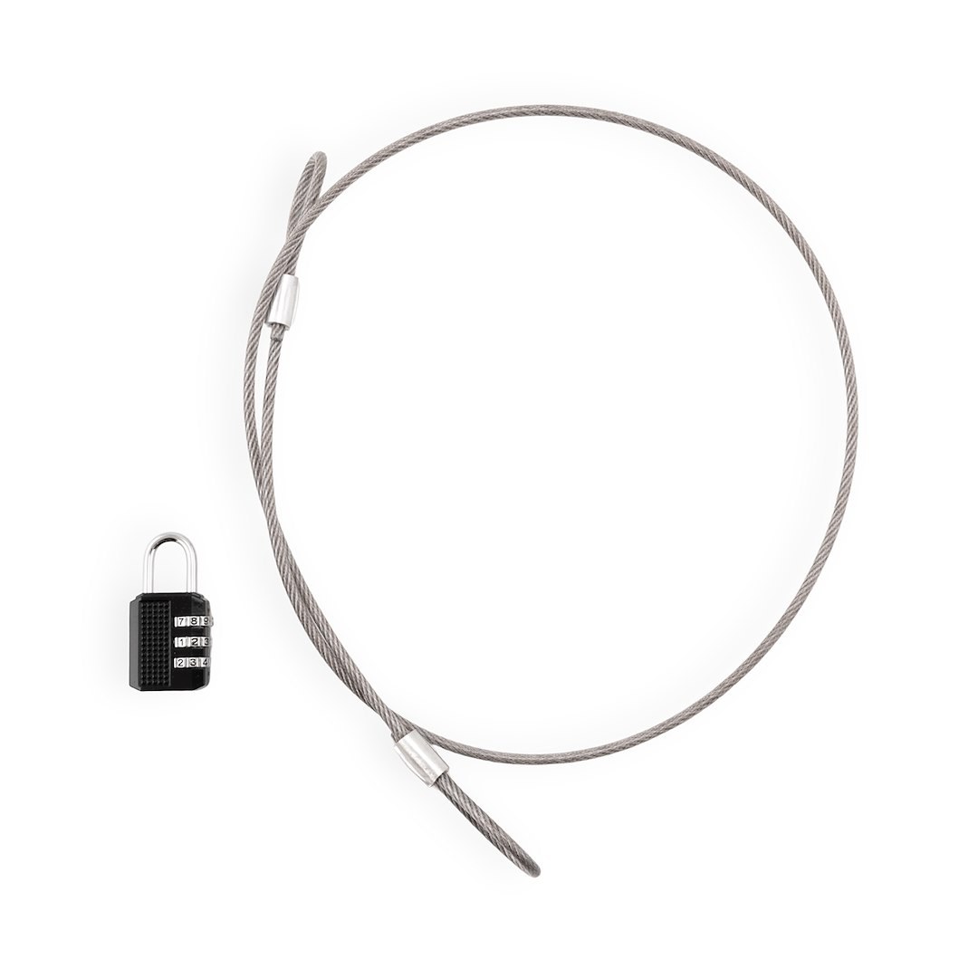 Arcon Security Cable, With Separate Lock, 3 Millimeter Diameter X 36 Inch Length, Stainless Steel, Clear Vinyl Sleeve – 19766