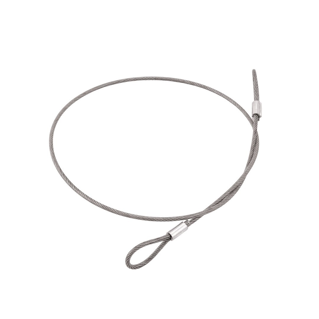 Arcon Security Cable, With Separate Lock, 3 Millimeter Diameter X 36 Inch Length, Stainless Steel, Clear Vinyl Sleeve – 19766