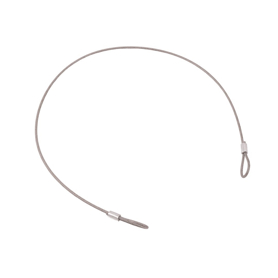 Arcon Security Cable, With Separate Lock, 3 Millimeter Diameter X 36 Inch Length, Stainless Steel, Clear Vinyl Sleeve – 19766