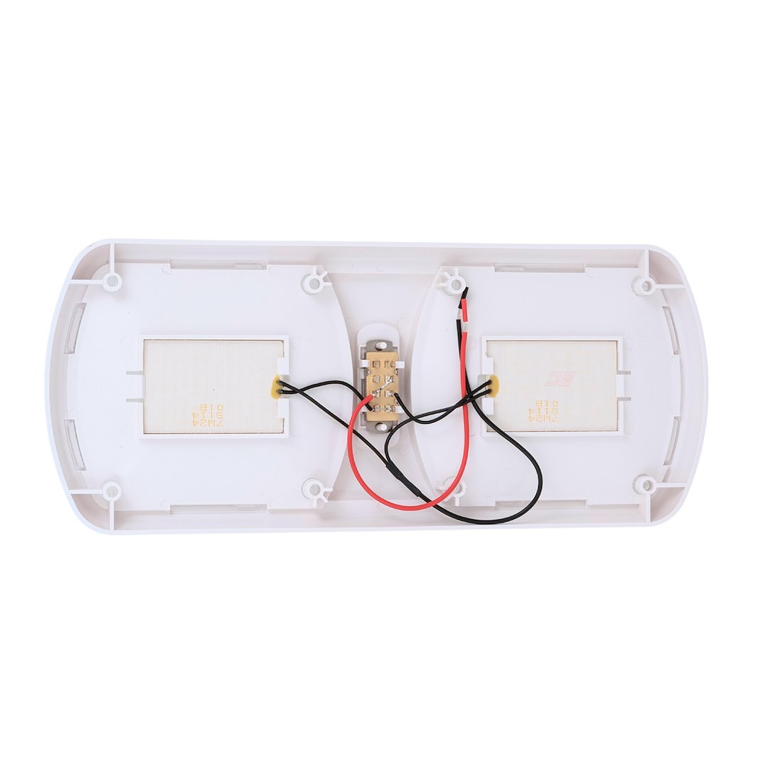 Arcon Interior Light – LED, LED Ceiling Double Light, Clear Lens, 11.56 Inch Length X 4.95 Inch Width, Bright White SMD LED, 12 Volt – 20670N
