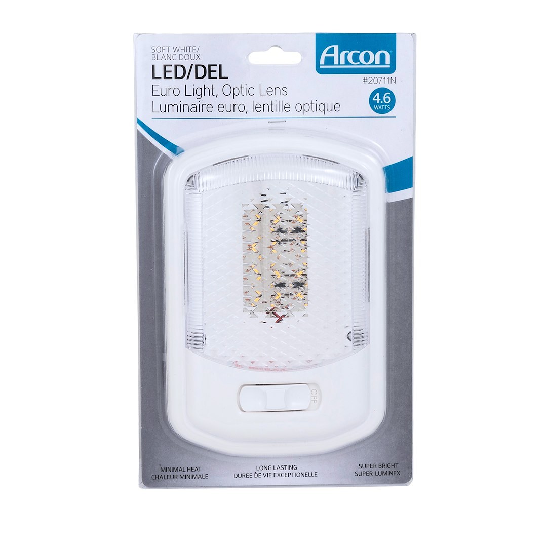 Arcon Interior Light – LED, LED Ceiling Single Light, Clear Lens, 7-1/4 Inch Length X 4.95 Inch Width, Soft White SMD LED, 12 Volt – 20711N