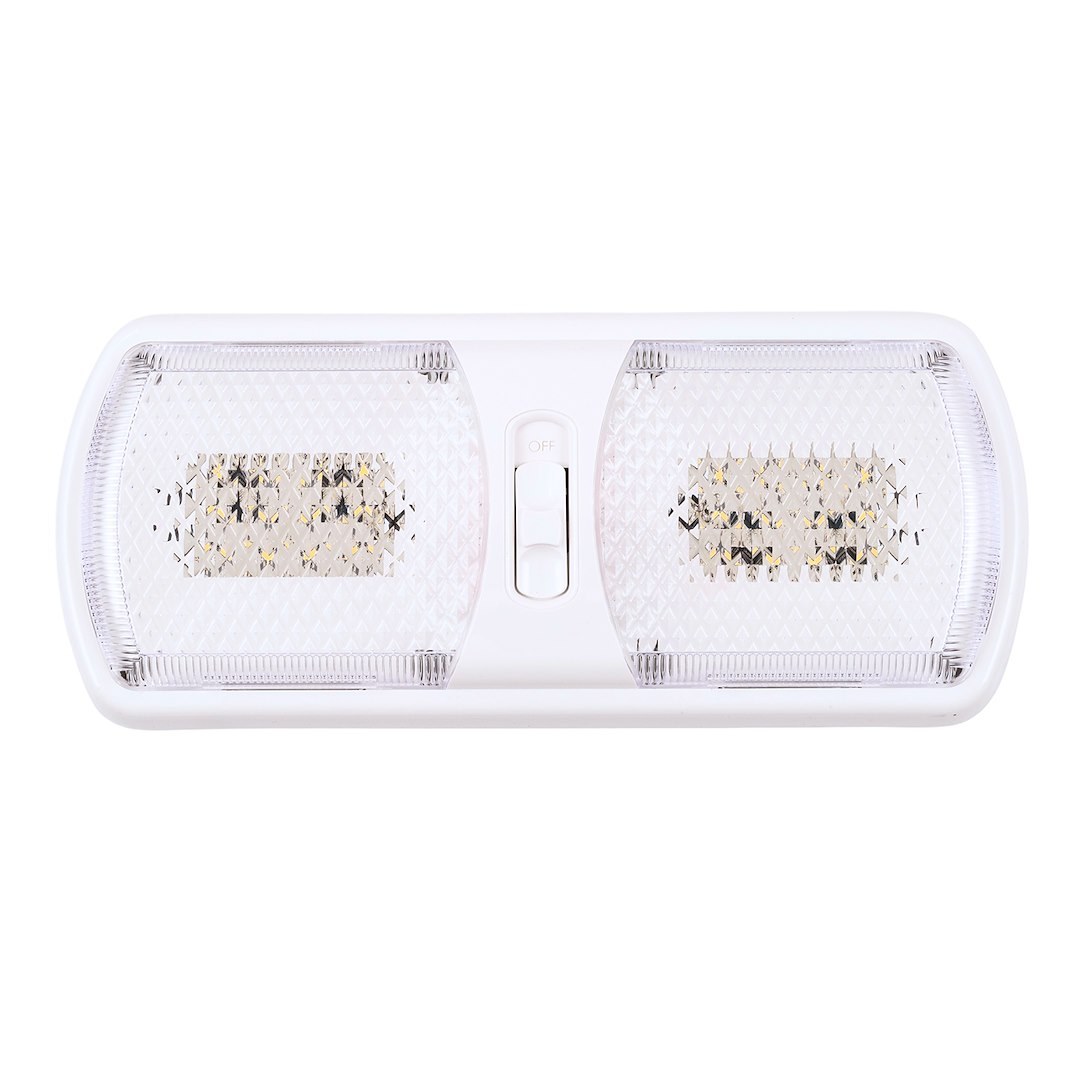 Arcon Interior Light – LED, LED Ceiling Double Light, Clear Lens, 11.56 Inch Length X 4.95 Inch Width, Soft White SMD LED, 12 Volt – 20712N
