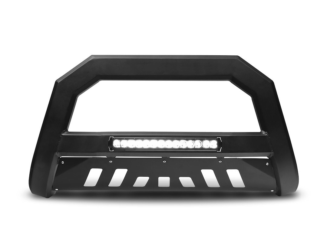 Armordillo Bull Bar, AR Series, Powder Coated, Matte Black, Steel, With LED Light Bar, With Skid Plate, With Wiring Harness and Switch – 7176799