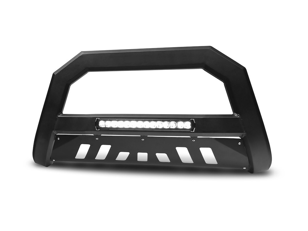 Armordillo Bull Bar, AR Series, Powder Coated, Matte Black, Steel, With LED Light Bar, With Skid Plate, With Wiring Harness and Switch – 7176799