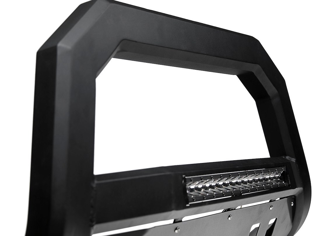 Armordillo Bull Bar, AR Series, Powder Coated, Matte Black, Steel, With LED Light Bar, With Skid Plate, With Wiring Harness and Switch – 7176799