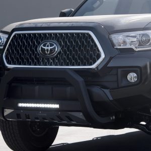 Armordillo Bull Bar, AR Series, Powder Coated, Matte Black, Steel, With LED Light Bar, With Aluminum Skid Plate – 8705209