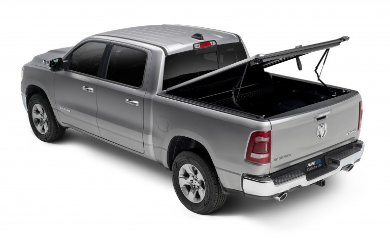 Are Truck Tonneau Cover, Double Cover ™, Tilt Up or Manual Retractable, Lockable, Black, Powder Coat Finish, Aluminum – PA-DC099