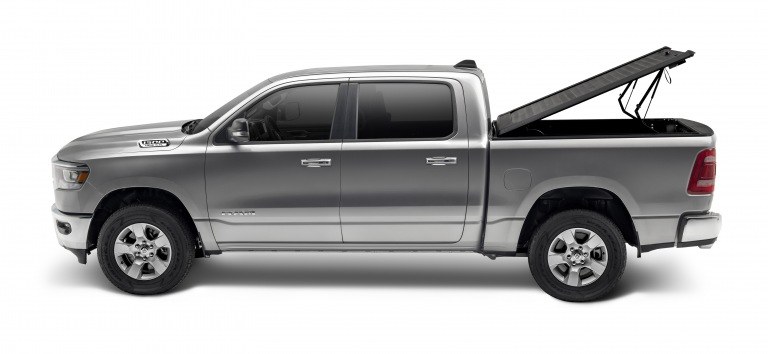 Are Truck Tonneau Cover, Double Cover ™, Tilt Up or Manual Retractable, Lockable, Black, Powder Coat Finish, Aluminum – PA-DC352