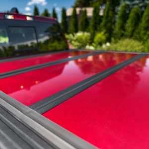 Are Truck Tonneau Cover, Fusion™, Hard Folding, 2 Folds/ 3 Panels, Front Hinge Allows Entire Tonneau to Flip Up When Folded – AR12018L-G7C