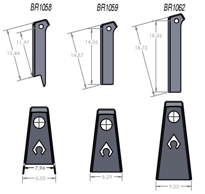 Artec Indust Shock Absorber Mount, Universal, Weld on, Adjustable, Steel, Set of 2 – BR1062