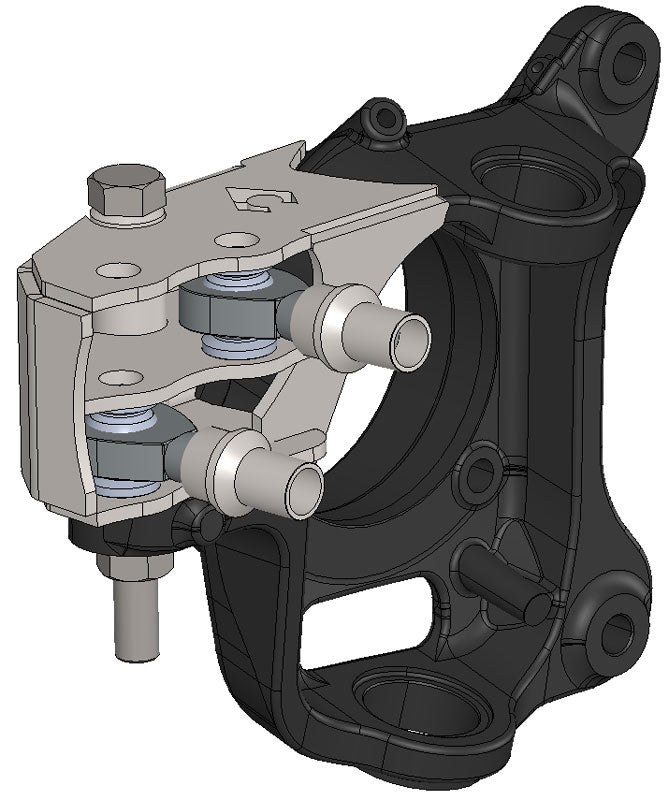 Artec Indust Steering Arm, High Steer, Use to Fix the Swap Steering Issue, Steel, Weld on, Set of 2, With Knuckle Bolts/ Tapered Spacers – HS6150