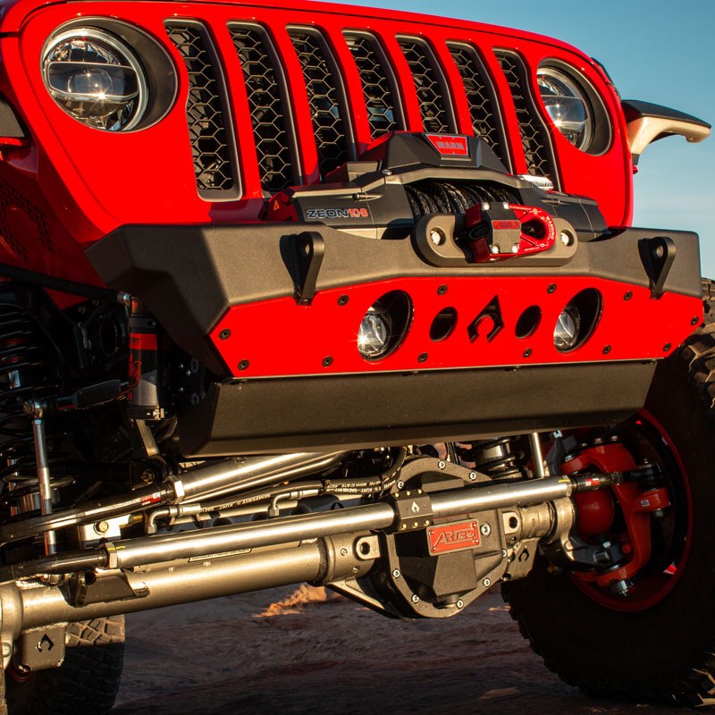 Artec Indust Bumper, Nighthawk, One Piece Design, Without Grille Guard, With Integrated Winch Plate, With D-Rings – JJ8015