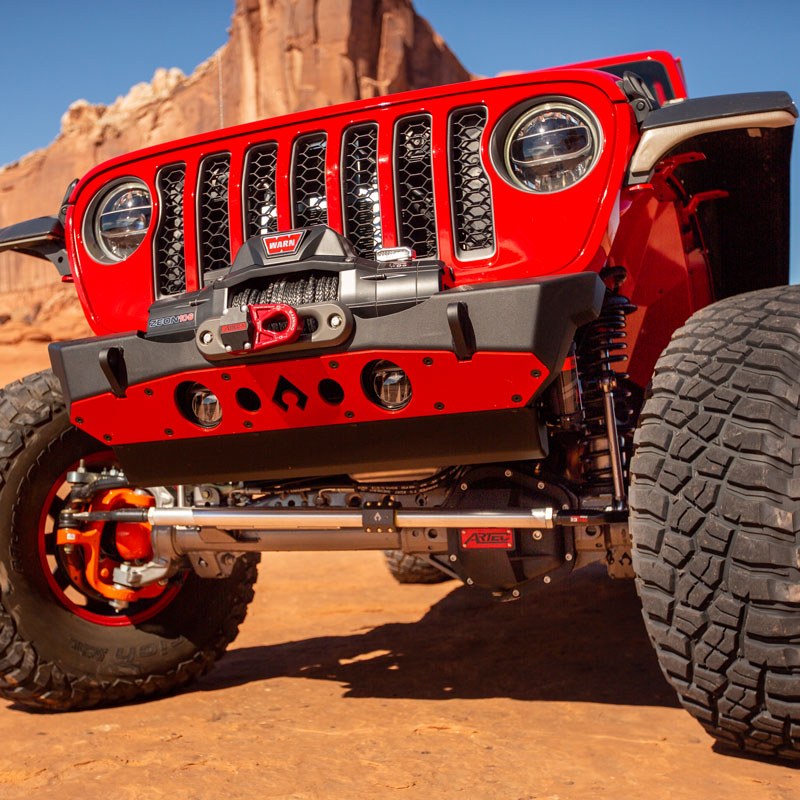 Artec Indust Bumper, Nighthawk, One Piece Design, Without Grille Guard, With Integrated Winch Plate, With D-Rings – JJ8015