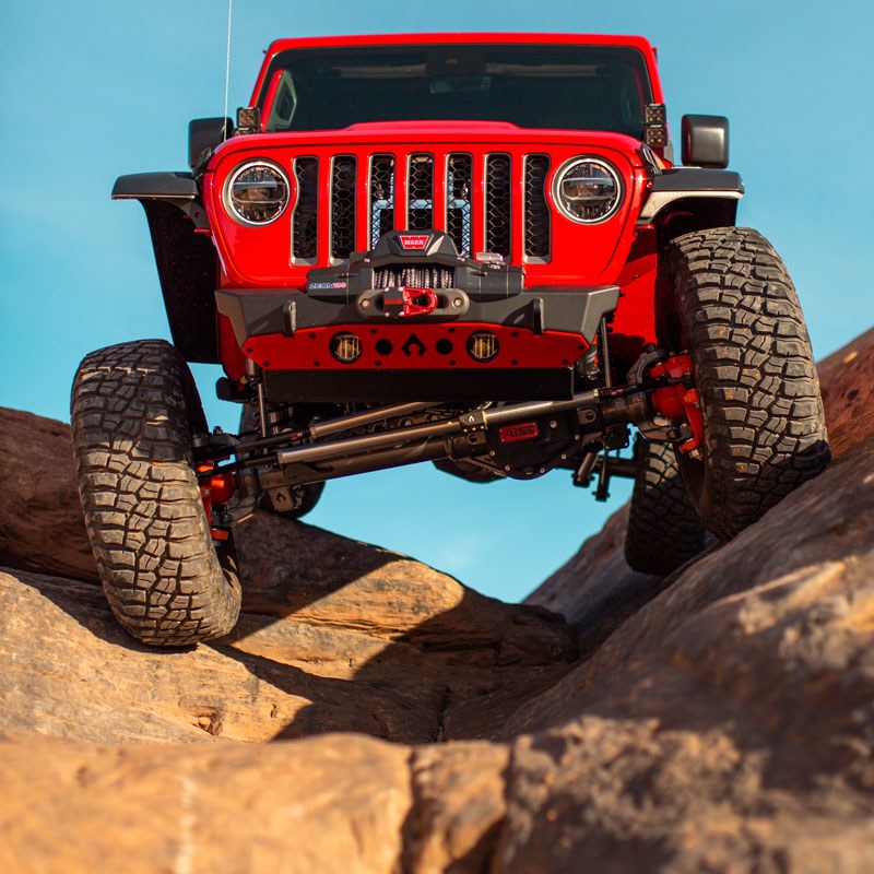 Artec Indust Bumper, Nighthawk, One Piece Design, Without Grille Guard, With Integrated Winch Plate, With D-Rings – JJ8015