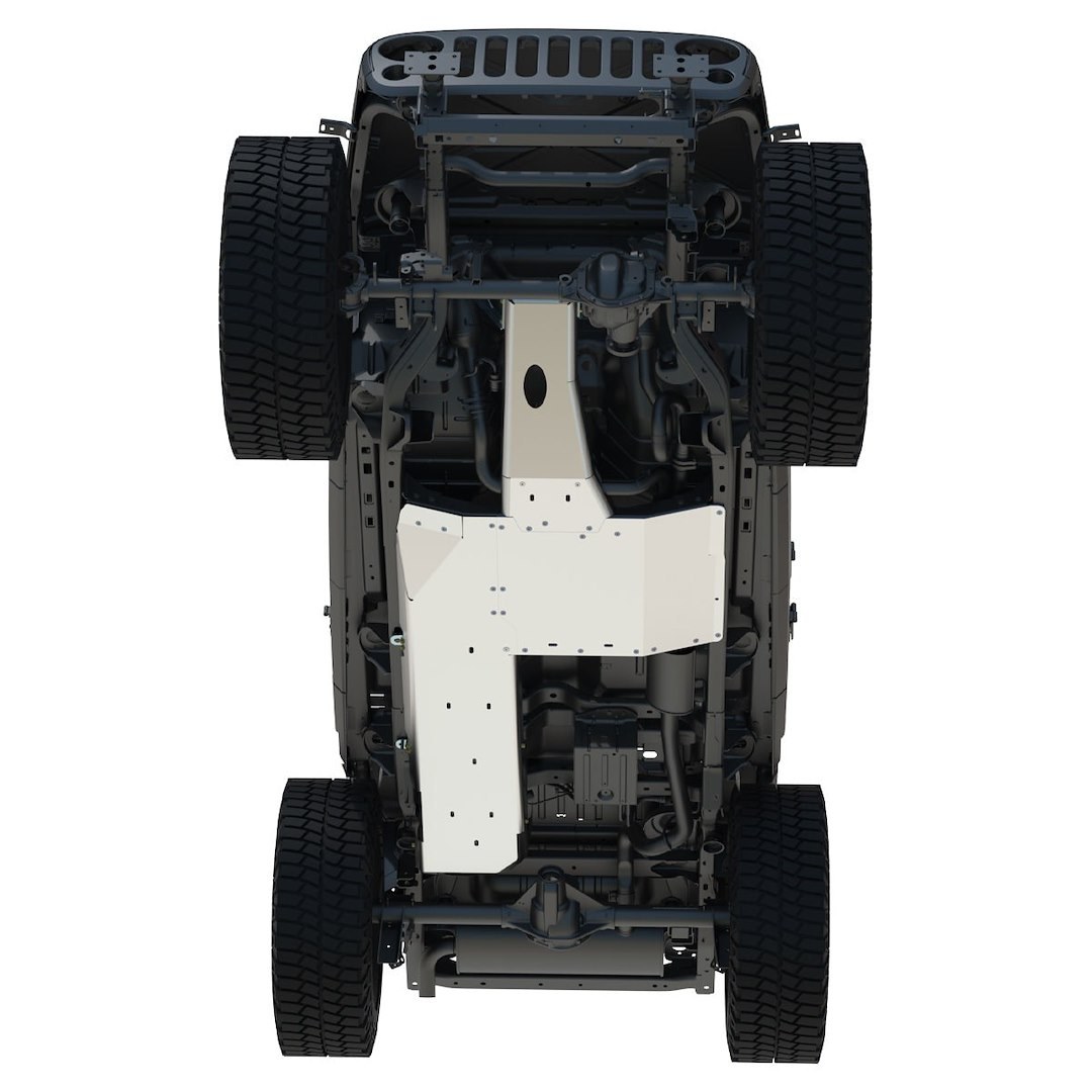 Artec Indust Skid Plate, Belly Pan, Bare, Silver, Aluminum, With Zinc Plated Steel Brackets – JK1010