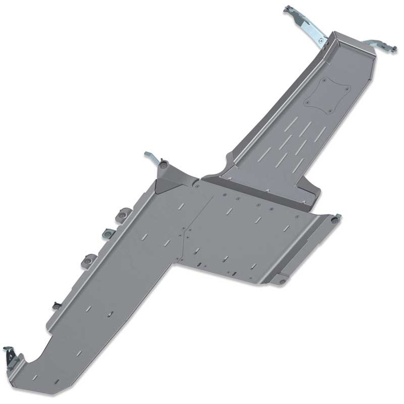 Artec Indust Skid Plate, Underbody, Bare, Silver, Aluminum, With Zinc Plated Steel Brackets – JL4112