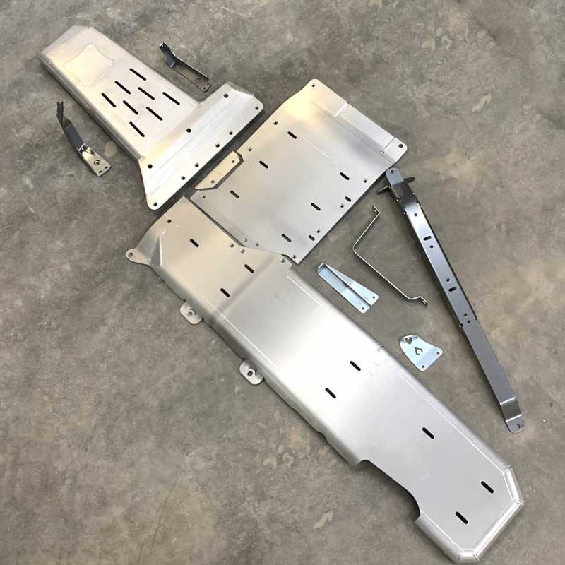 Artec Indust Skid Plate, Underbody, Bare, Silver, Aluminum, With Zinc Plated Steel Brackets – JL4112