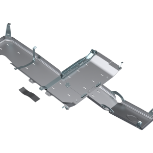 Artec Indust Skid Plate, Alpha Series, Full Bellypan with Oil Door, Bare, Silver, Aluminum, With Zinc Plated Steel Brackets – JL4164