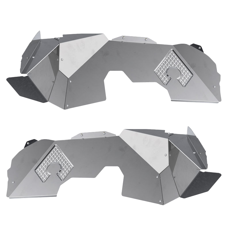 Artec Indust Inner Fender, Aluminum, Silver, With Artec Logo, Vented, Set of 2 – JL5113