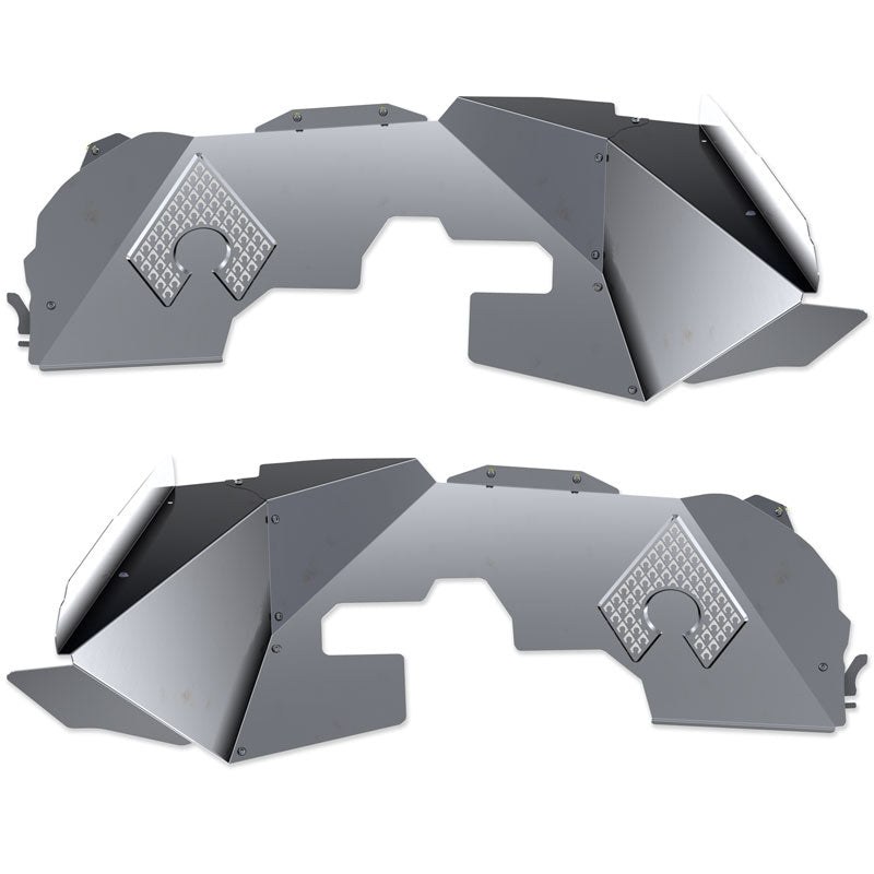 Artec Indust Inner Fender, Aluminum, Silver, With Artec Logo, Vented, Compatible with Falcon Shocks, Set of 2 – JL5114