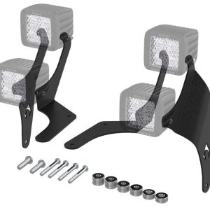 Artec Indust Driving/ Fog Light Mounting Bracket, A-Pillar Bolt-On Mount, Powder Coated, Mounts Four Lights – JL5603