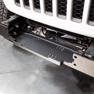 Artec Indust Winch Mount, For Use with OE Steel Bumpers, Bolt on, Powder Coated, Black, Without Winch – JL5611