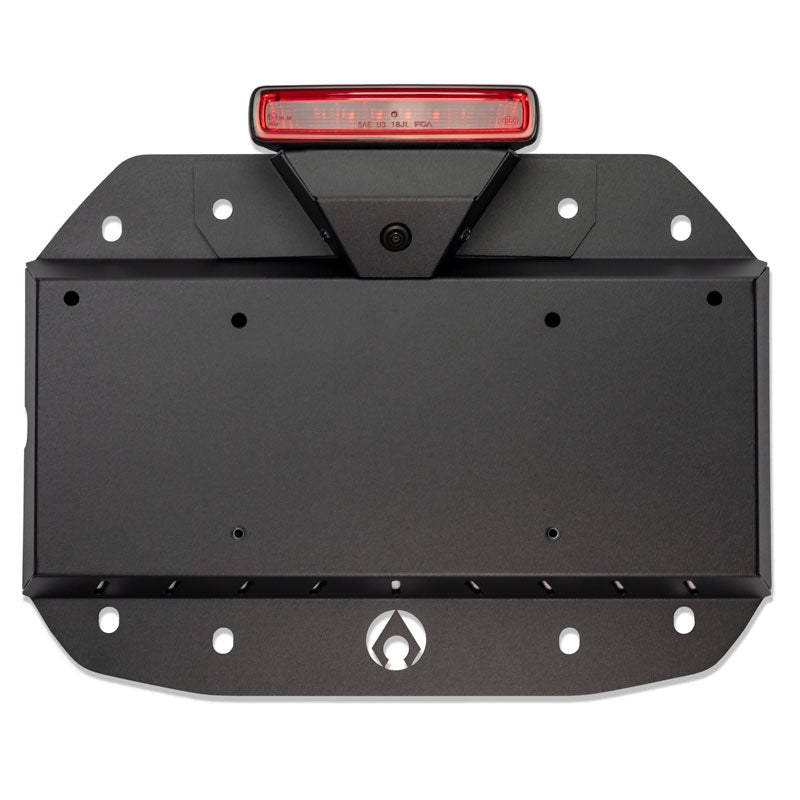 Artec Indust Tailgate Vent Cover, Without Logo, Powder Coated, Black, Aluminum, With Backup Camera Mount/ License Plate Mount – JL5627