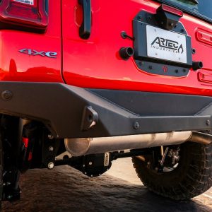 Artec Indust Tailgate Vent Cover, Without Logo, Powder Coated, Black, Aluminum, With Backup Camera Mount/ License Plate Mount – JL5627
