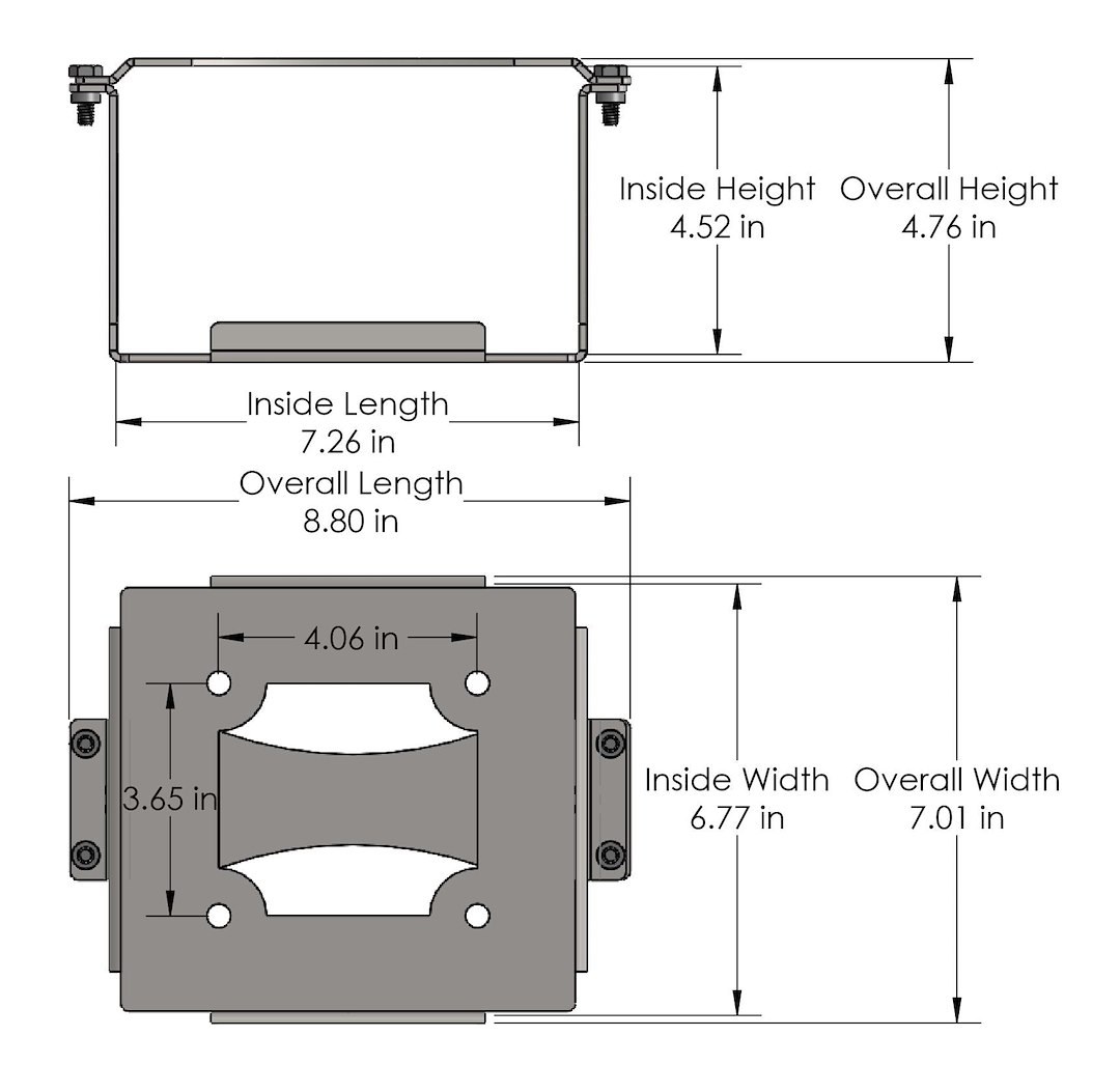 Artec Indust Battery Hold Down, One Piece Design, Fits Odyssey Battery PC925, Bare Finish, Steel – OY9251