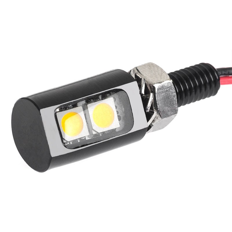Artec Indust License Plate Mounting Hardware, Miniature LED Lighted Bolt, Cool White, Black Housing, Stud Mount, Single – OZ0802