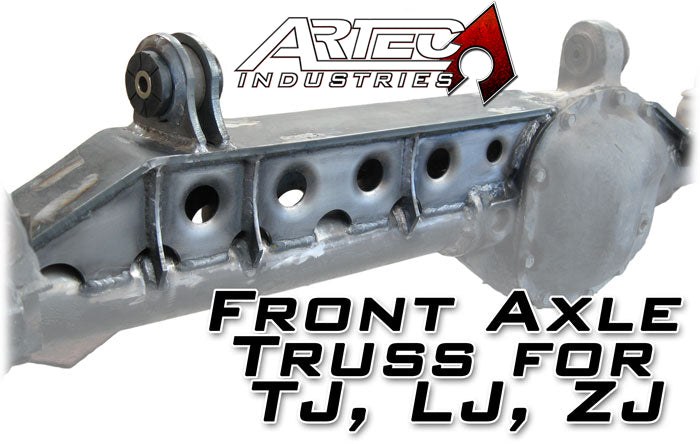 Artec Indust Axle Housing Truss, For Dana 30 Front Axle, Over the Top, Weld on, Steel – TJ3001