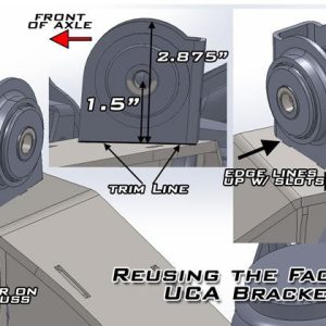 Artec Indust Axle Housing Truss, For Dana 30 Front Axle, Over the Top, Weld on, Steel – TJ3001