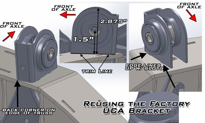 Artec Indust Axle Housing Truss, For Dana 30 Front Axle, Over the Top, Weld on, Steel – TJ3001