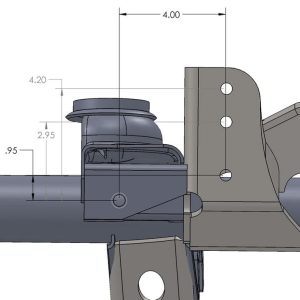 Artec Indust Track Bar Bracket, 3 Inch Lift, Weld-On, Steel, Use to Replace Track Bar Bracket with Crossover Steering on the 30 and 44 Axles – TJ3013