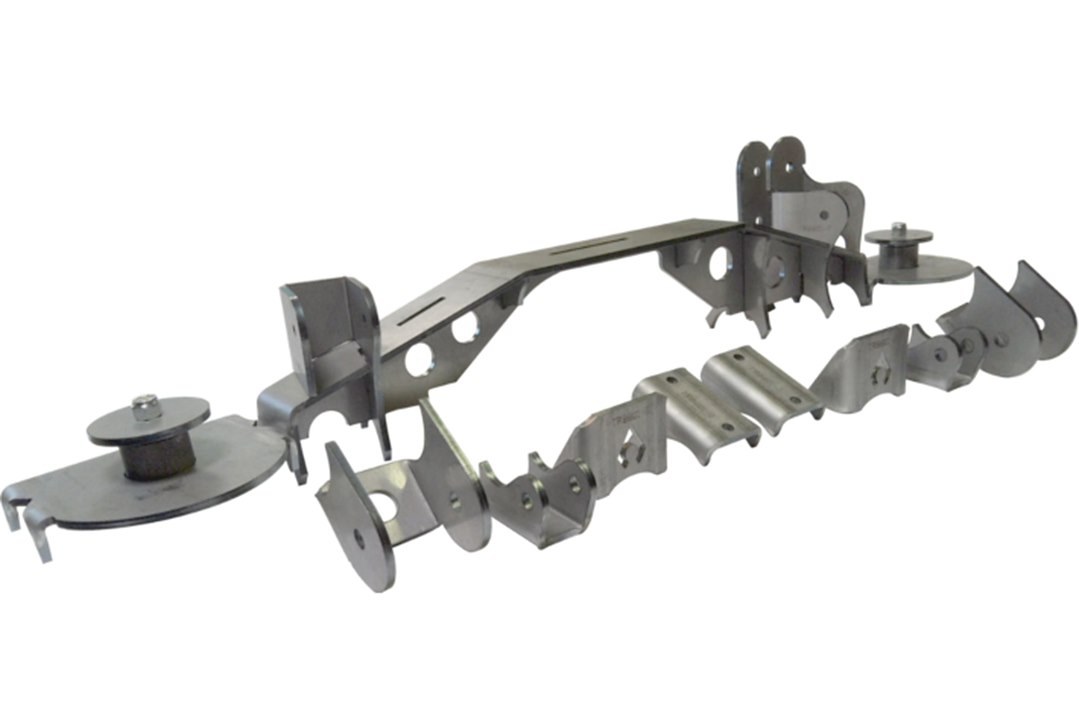 Artec Indust Axle Housing Truss, For Dana 30 or Dana 44, Over the Top, Weld on, Mild Steel, With Coil Bracket and Bump Stop – TR8801