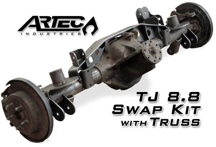 Artec Indust Axle Housing Truss, For Dana 30 or Dana 44, Over the Top, Weld on, Mild Steel, With Coil Bracket and Bump Stop – TR8801