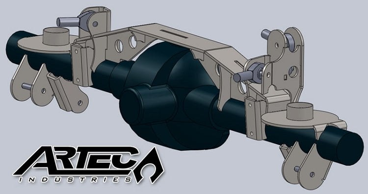 Artec Indust Axle Housing Truss, For Dana 30 or Dana 44, Over the Top, Weld on, Mild Steel, With Coil Bracket and Bump Stop – TR8801